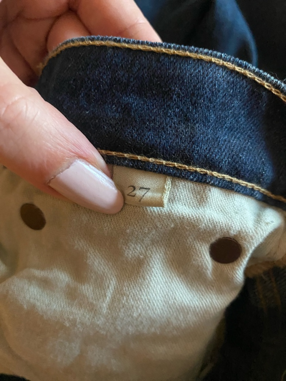 NEW Able Wide Leg Jeans, Dark Wash Indigo Denim, Size 27 - Picture 9 of 9